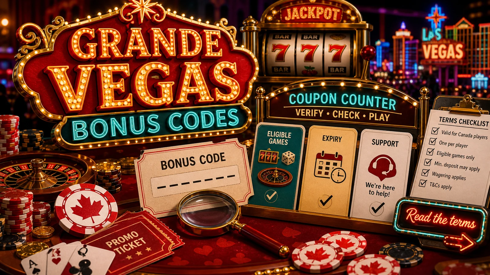 Grande Vegas Casino Bonus Codes content banner