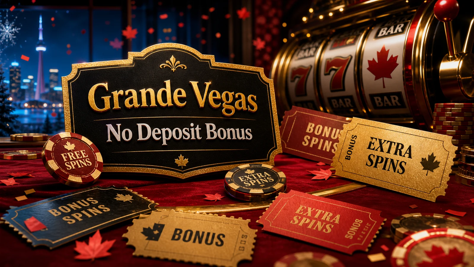 Grande Vegas No Deposit Bonus content banner